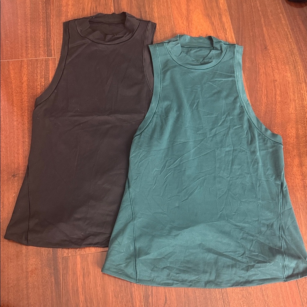 lululemon athletica Women's 3 Tank Tops green, black, and brown